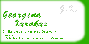 georgina karakas business card